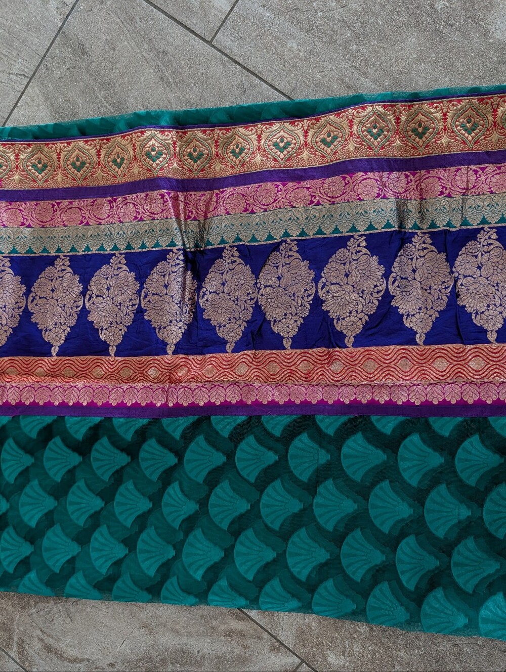 Teal Saree